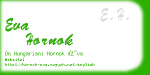 eva hornok business card